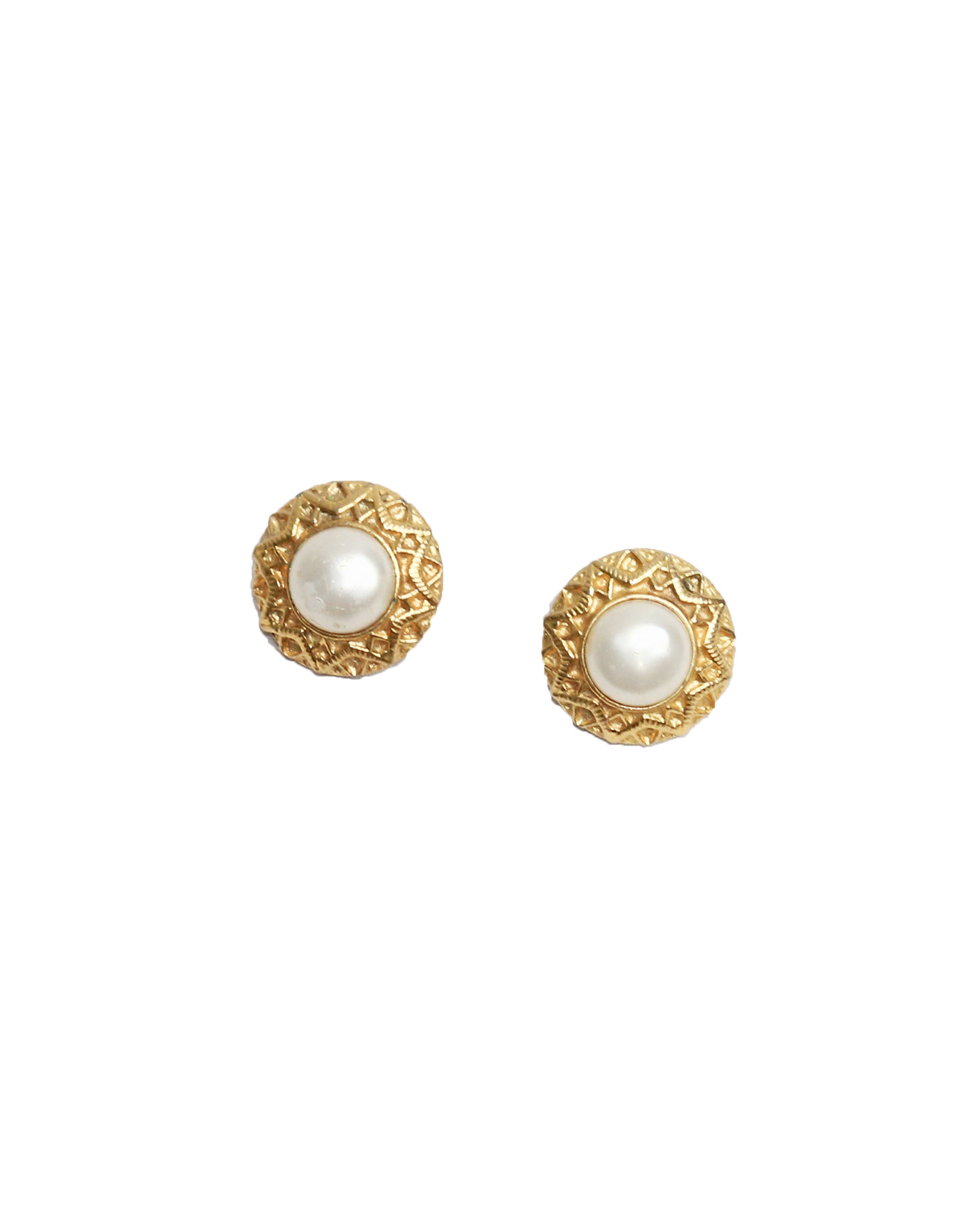 authentic chanel pearl earrings vintage