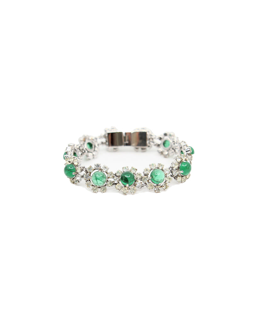 1973 Christian Dior Faux Emerald Bracelet