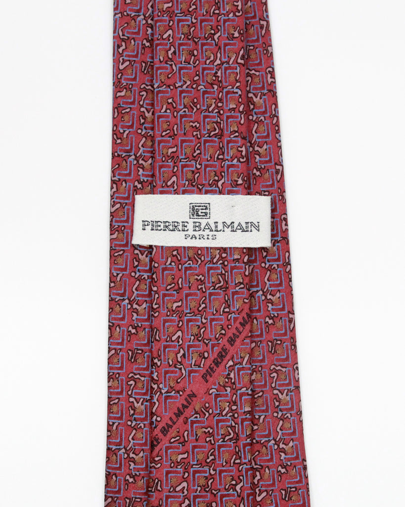 1990s Pierre Balmain Silk Pattern Tie