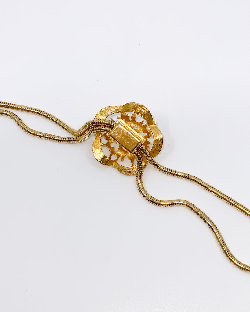 Vintage Gold Bolo Necklace