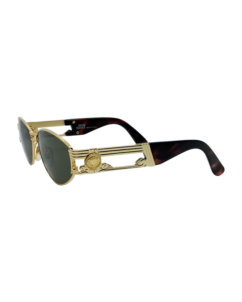 Vintage Versace Gold Logo Sunglasses (S75)
